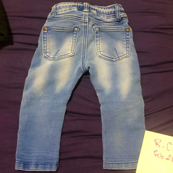 NEXT Denim Joggers | light blue distressed look soft denim jogger jeans - Picture 2 of 3